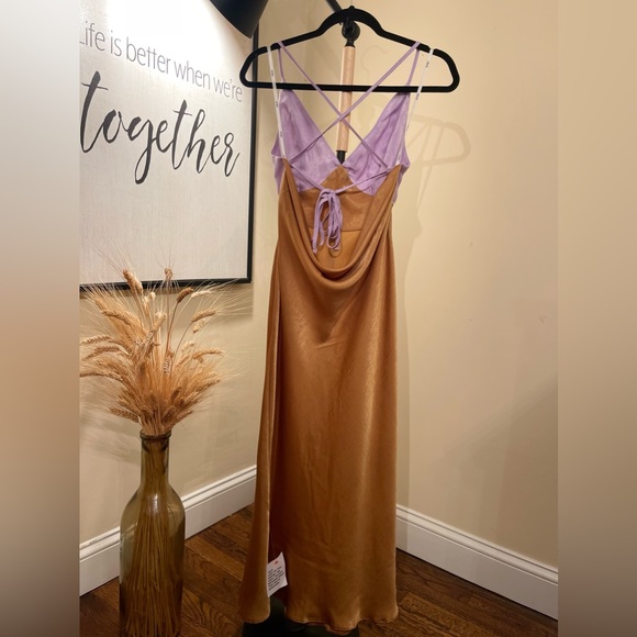 ASOS Maxi Gold and Lilac Color Dress - Picture 6 of 13